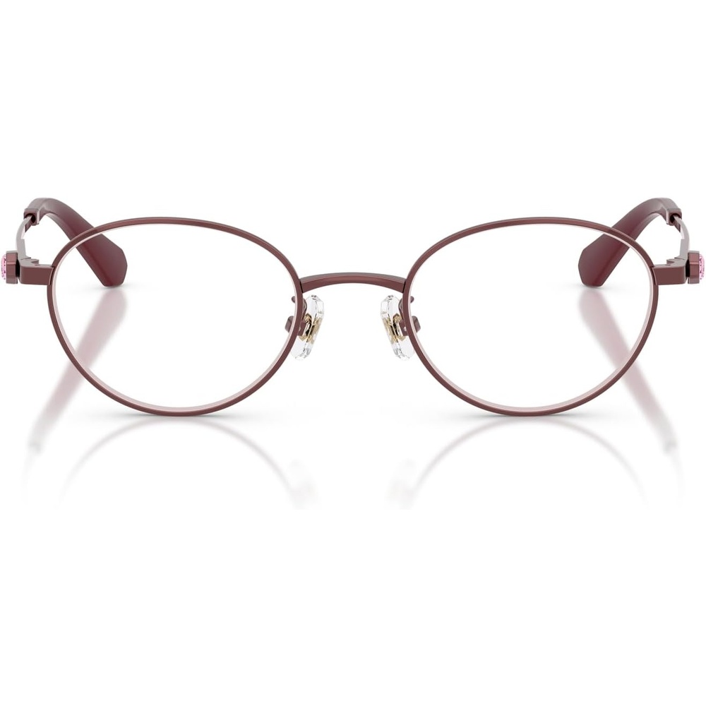 image:imageSwarovski womens Sk1028td Round Prescription Eyewear FramesBurgundyDemo Lens
