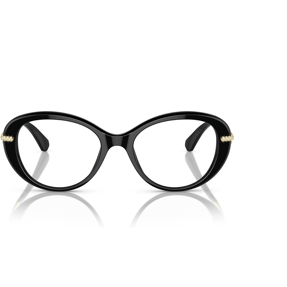 image:imageSwarovski womens Sk2001 Oval Prescription Eyewear FramesBlackGoldDemo Lens