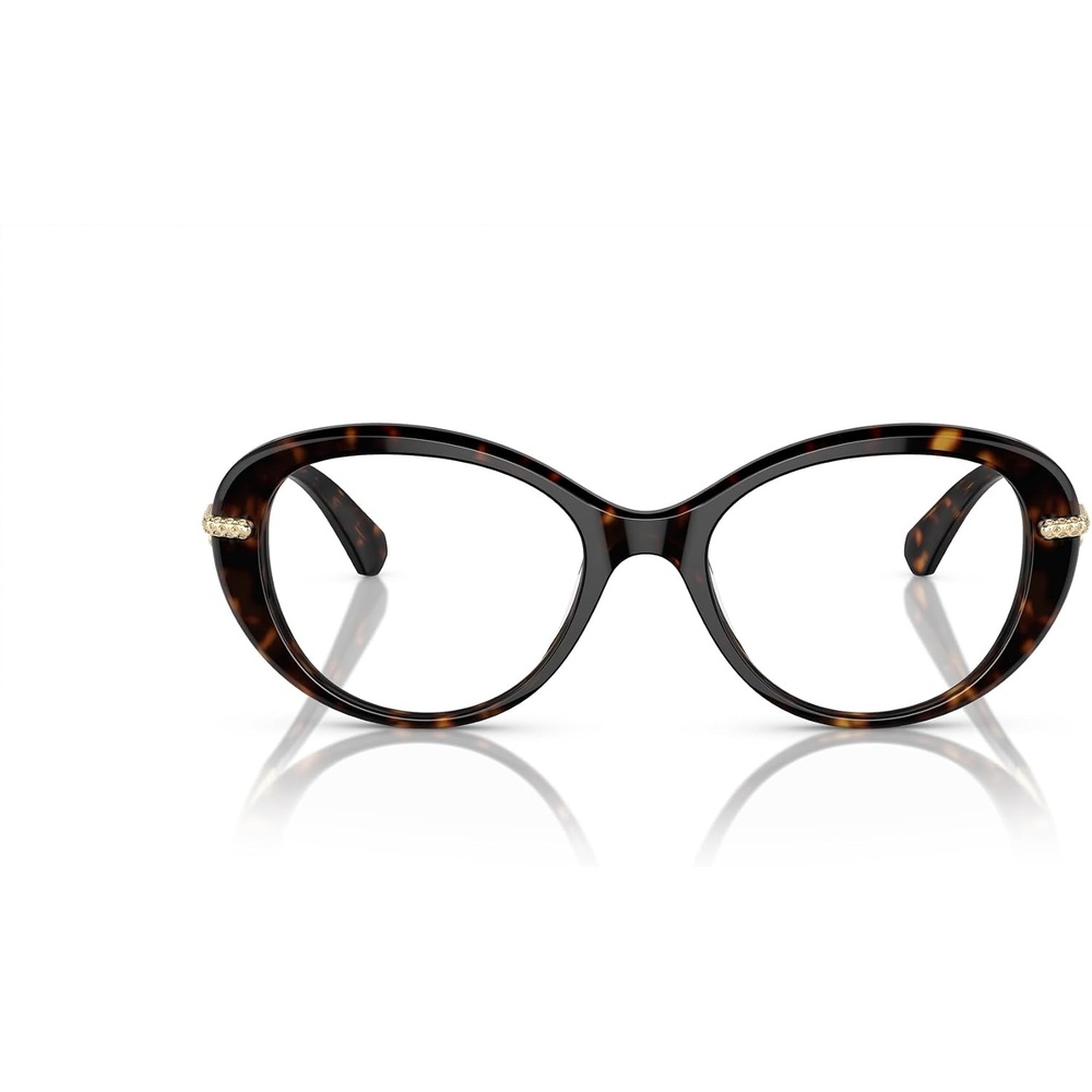 image:imageSwarovski womens Sk2001 Oval Prescription Eyewear FramesDark HavanaDemo Lens