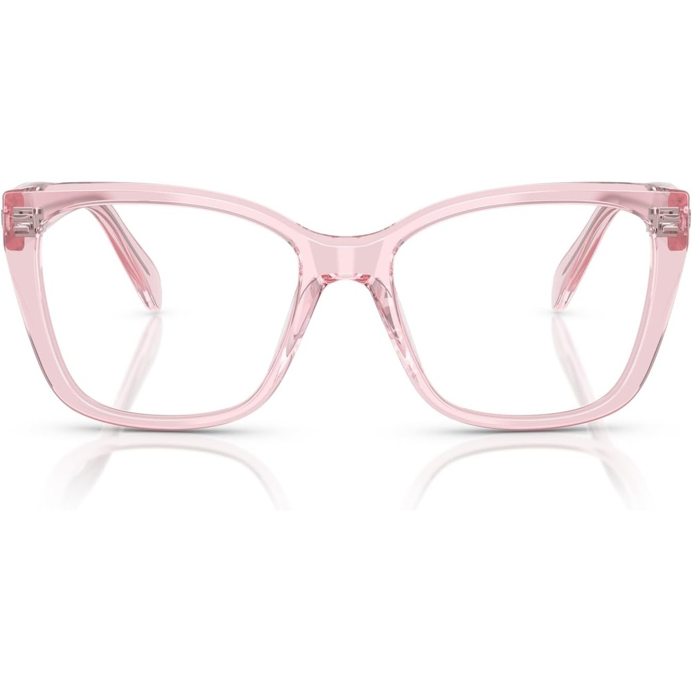 image:imageSwarovski womens Sk2008 Square Prescription Eyewear FramesTransparent PinkDemo Lens
