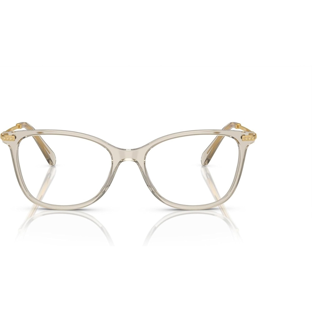 image:imageSwarovski womens Sk2010 Square Prescription Eyewear FramesBeige TransparentDemo Lens