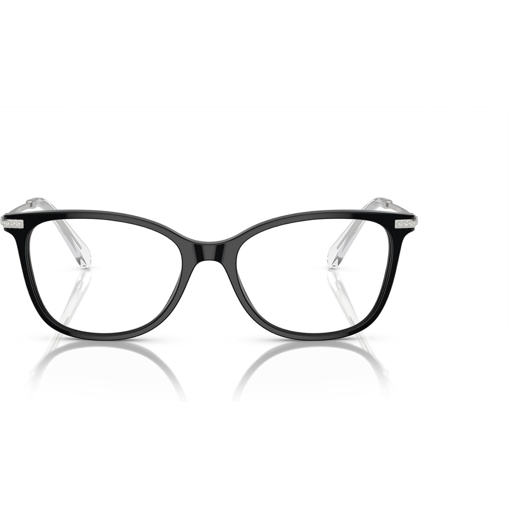 image:imageSwarovski womens Sk2010f Low Bridge Fit Square Prescription Eyewear FramesBlackDemo Lens