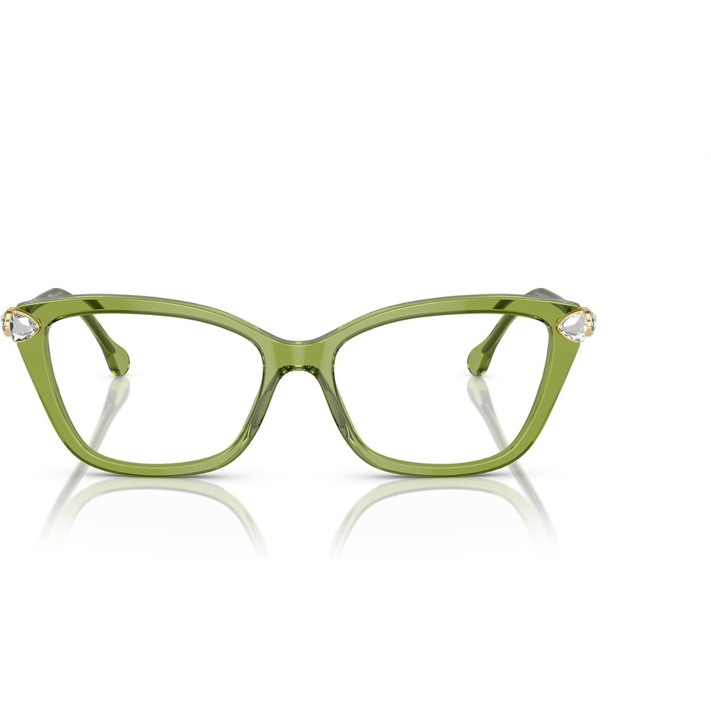 image:imageSwarovski womens Sk2011 Cat Eye Prescription Eyewear FramesTransparent GreenDemo Lens