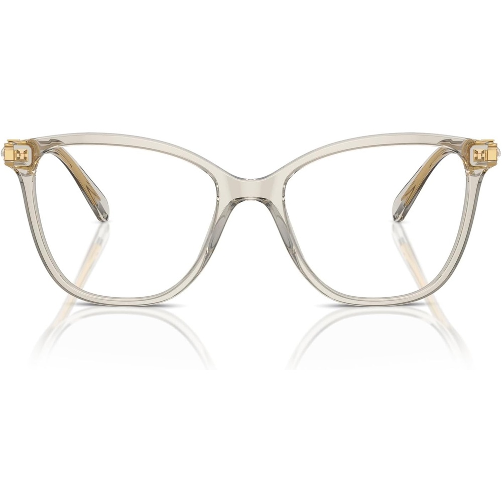 image:imageSwarovski womens Sk2020f Low Bridge Fit Square Prescription Eyewear FramesTransparent BeigeDemo Lens