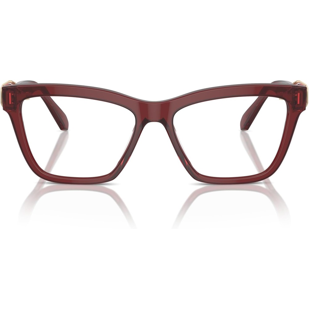 image:imageSwarovski womens Sk2021 Square Prescription Eyewear FramesTransparent BurgundyDemo Lens