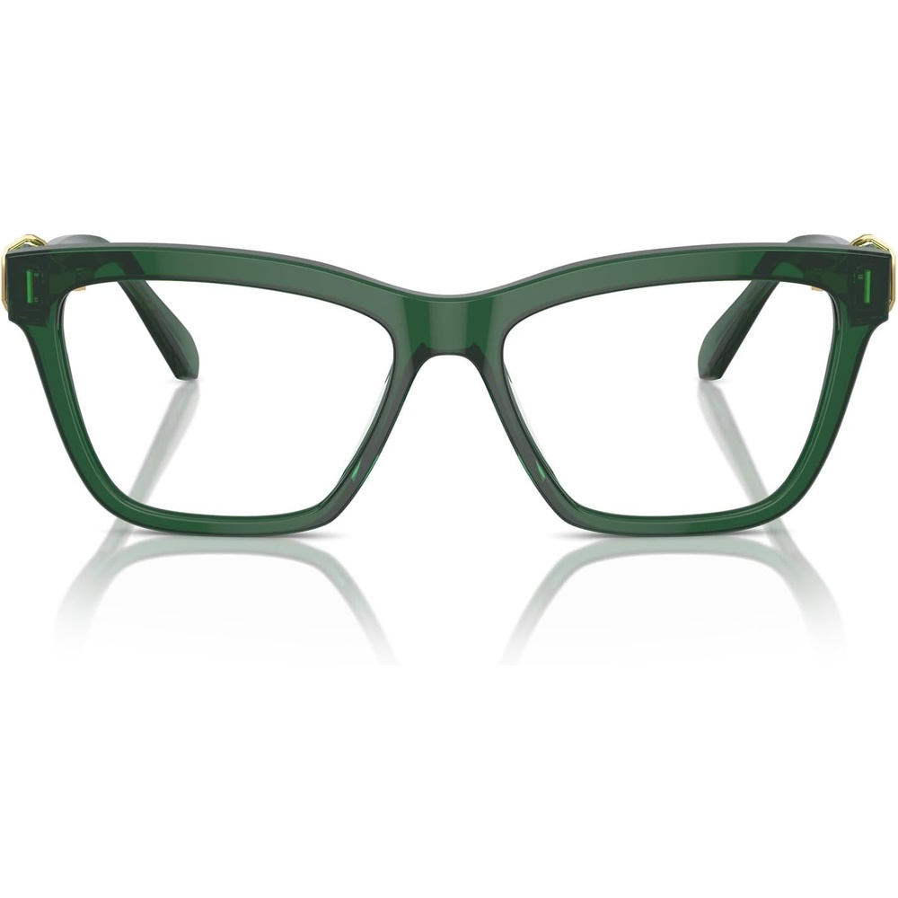 image:imageSwarovski womens Sk2021 Square Prescription Eyewear FramesTransparent GreenDemo Lens
