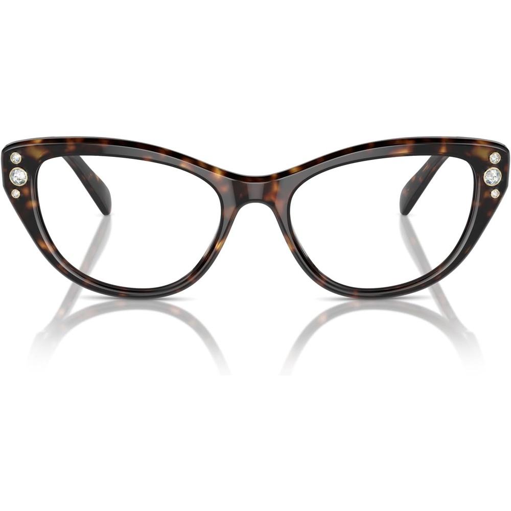 image:imageSwarovski womens Sk2023 Cat Eye Prescription Eyewear FramesDark HavanaDemo Lens
