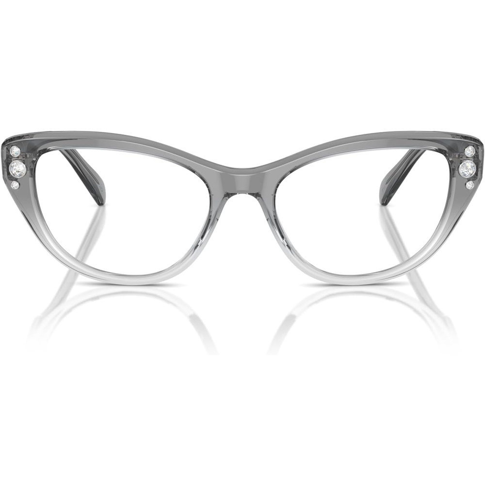 image:imageSwarovski womens Sk2023 Cat Eye Prescription Eyewear FramesGrey Gradient ClearDemo Lens