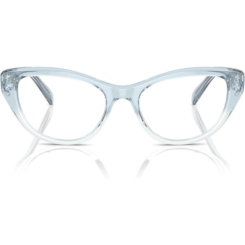 image:imageSwarovski womens Sk2023 Cat Eye Prescription Eyewear FramesLight Blue Gradient ClearDemo Lens