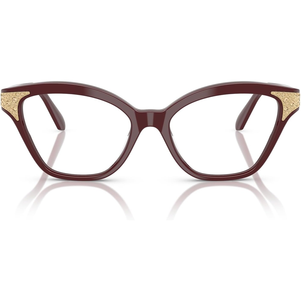image:imageSwarovski womens Sk2029 Cat Eye Prescription Eyewear FramesBurgundyDemo Lens