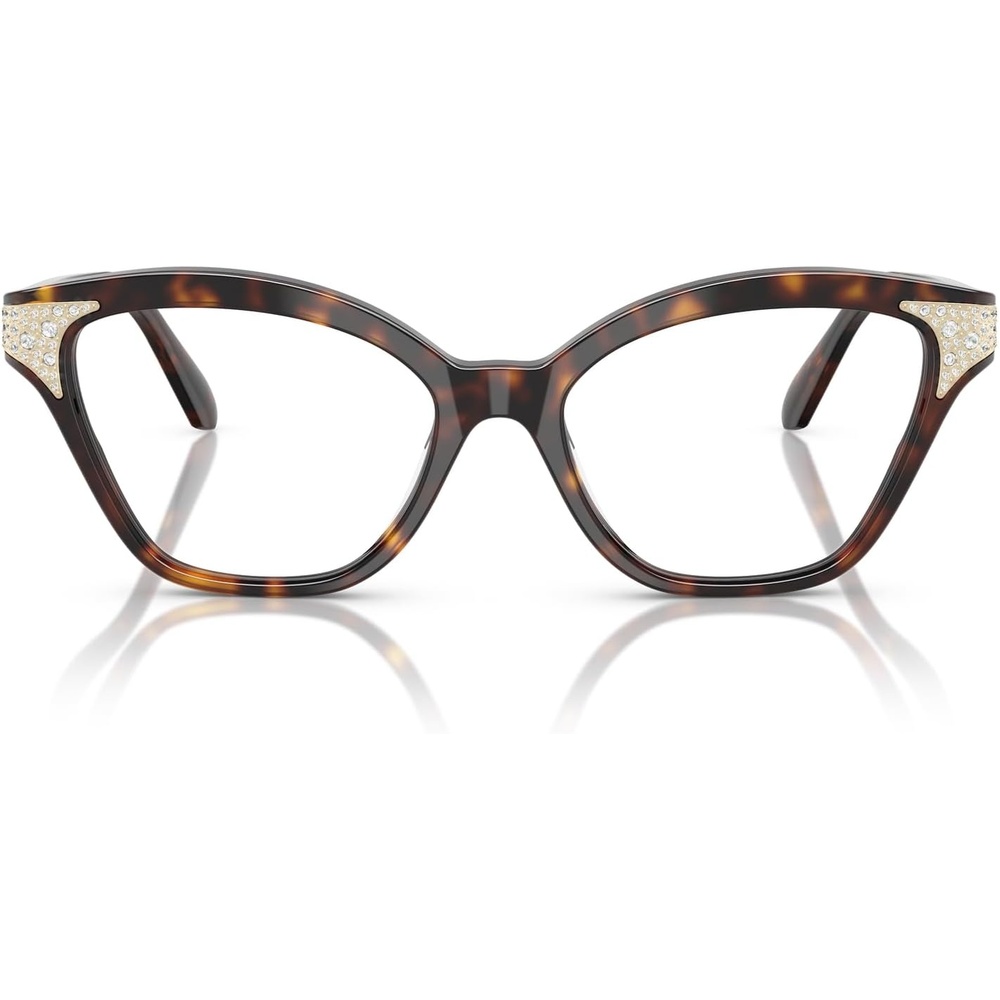 image:imageSwarovski womens Sk2029 Cat Eye Prescription Eyewear FramesDark HavanaDemo Lens
