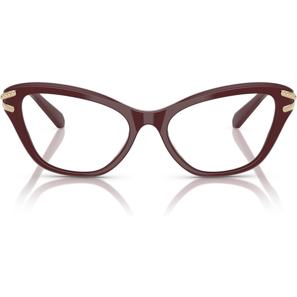 image:imageSwarovski womens Sk2031 Cat Eye Prescription Eyewear FramesBurgundyDemo Lens