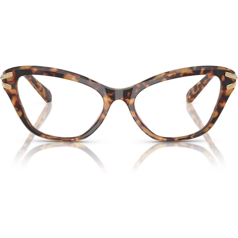 image:imageSwarovski womens Sk2031 Cat Eye Prescription Eyewear FramesLight HavanaDemo Lens