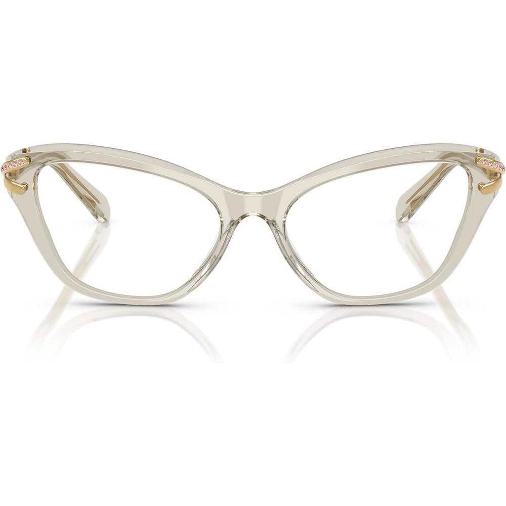 image:imageSwarovski womens Sk2031 Cat Eye Prescription Eyewear FramesTransparent BeigeDemo Lens