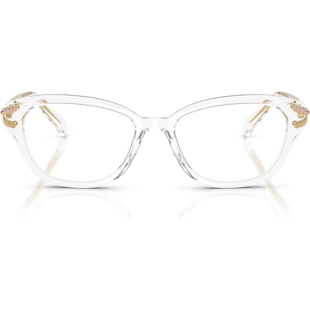image:imageSwarovski womens Sk2032f Low Bridge Fit Square Prescription Eyewear FramesCrystalDemo Lens