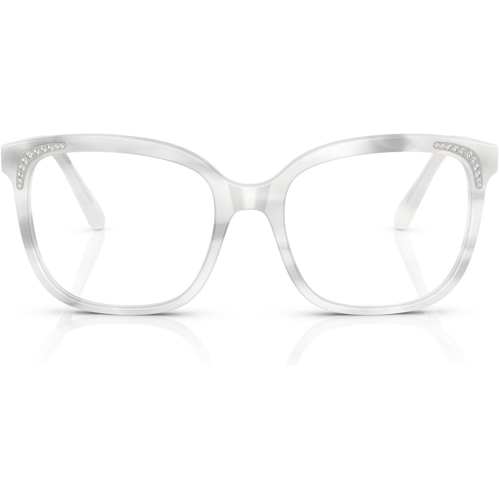 image:imageSwarovski womens Sk2033 Butterfly Prescription Eyewear FramesStripe WhiteDemo Lens