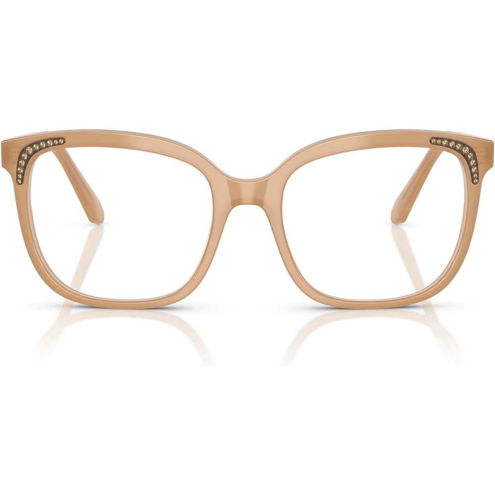image:imageSwarovski womens Sk2033f Low Bridge Fit Butterfly Prescription Eyewear FramesMilky BeigeDemo Lens