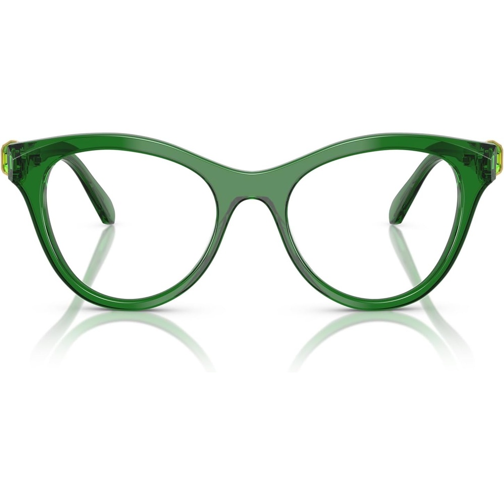 image:imageSwarovski womens Sk2036 Round Prescription Eyewear FramesTransparent GreenDemo Lens