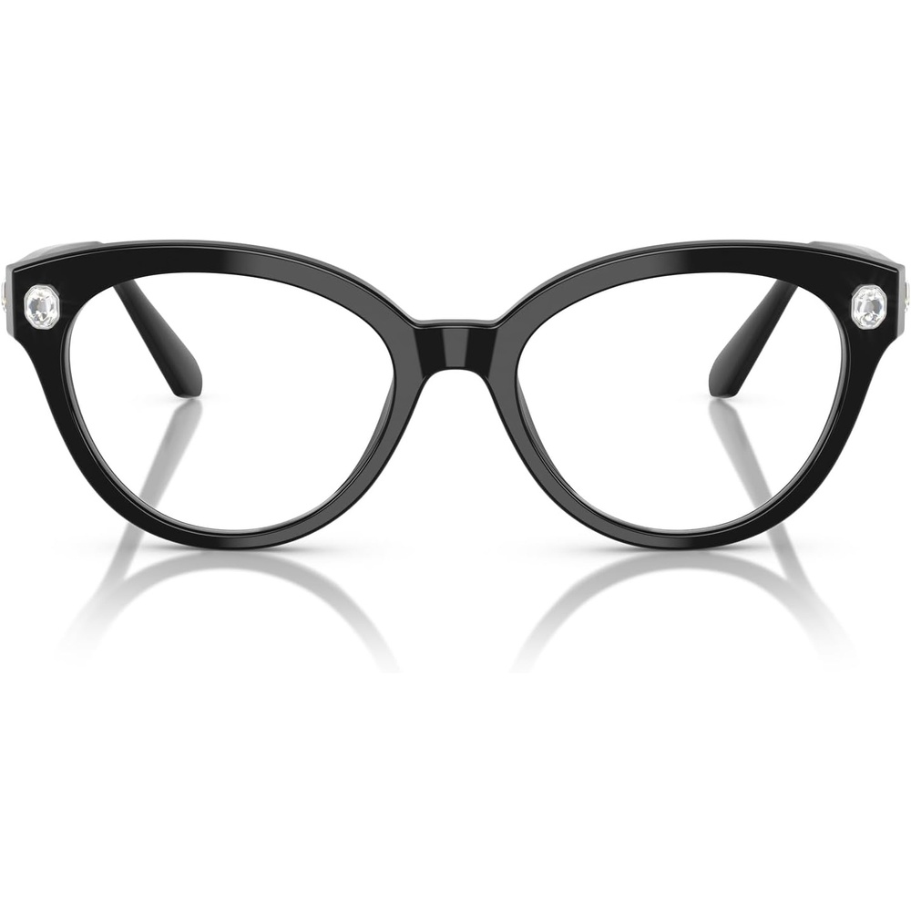 image:imageSwarovski womens Sk2037 Round Prescription Eyewear FramesBlackDemo Lens