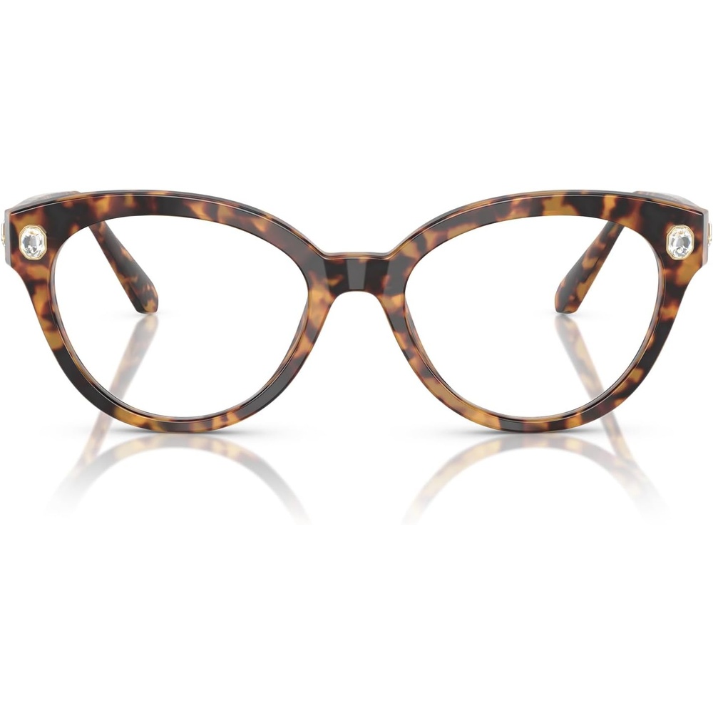 image:imageSwarovski womens Sk2037 Round Prescription Eyewear FramesLight HavanaDemo Lens