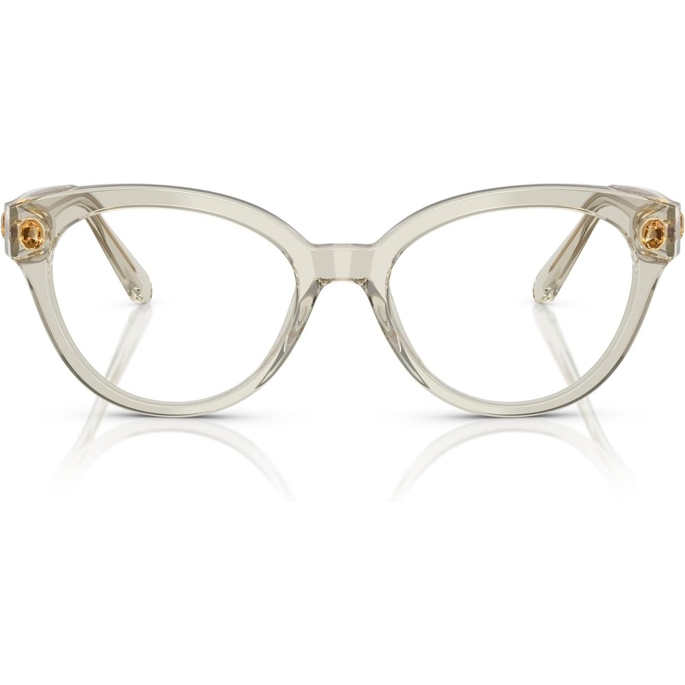 image:imageSwarovski womens Sk2037 Round Prescription Eyewear FramesTransparent BeigeDemo Lens