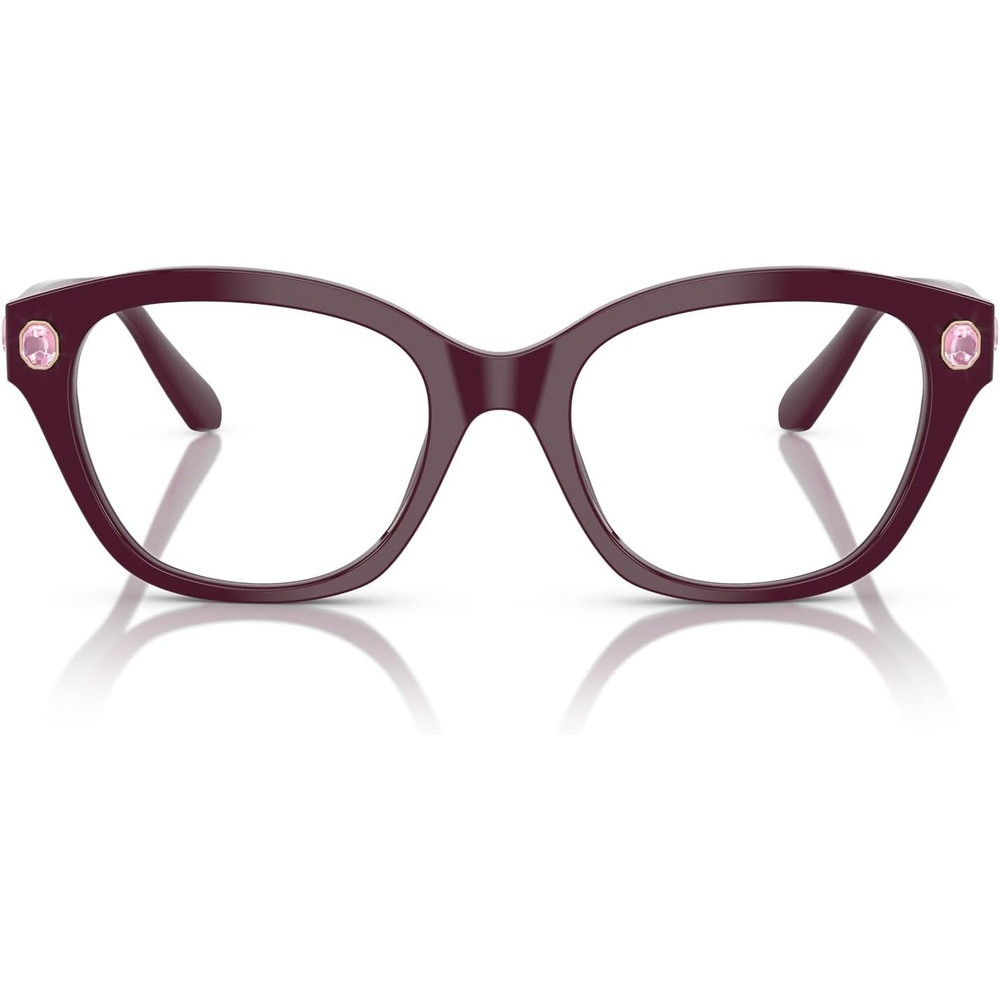 image:imageSwarovski womens Sk2038 Square Prescription Eyewear FramesBurgundyDemo Lens