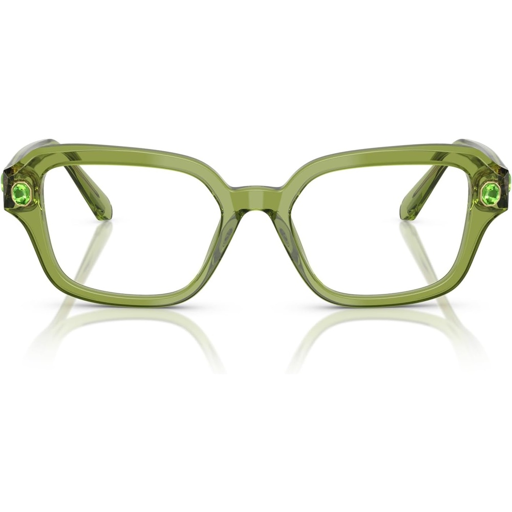 image:imageSwarovski womens Sk2039 Square Prescription Eyewear FramesTransparent GreenDemo Lens