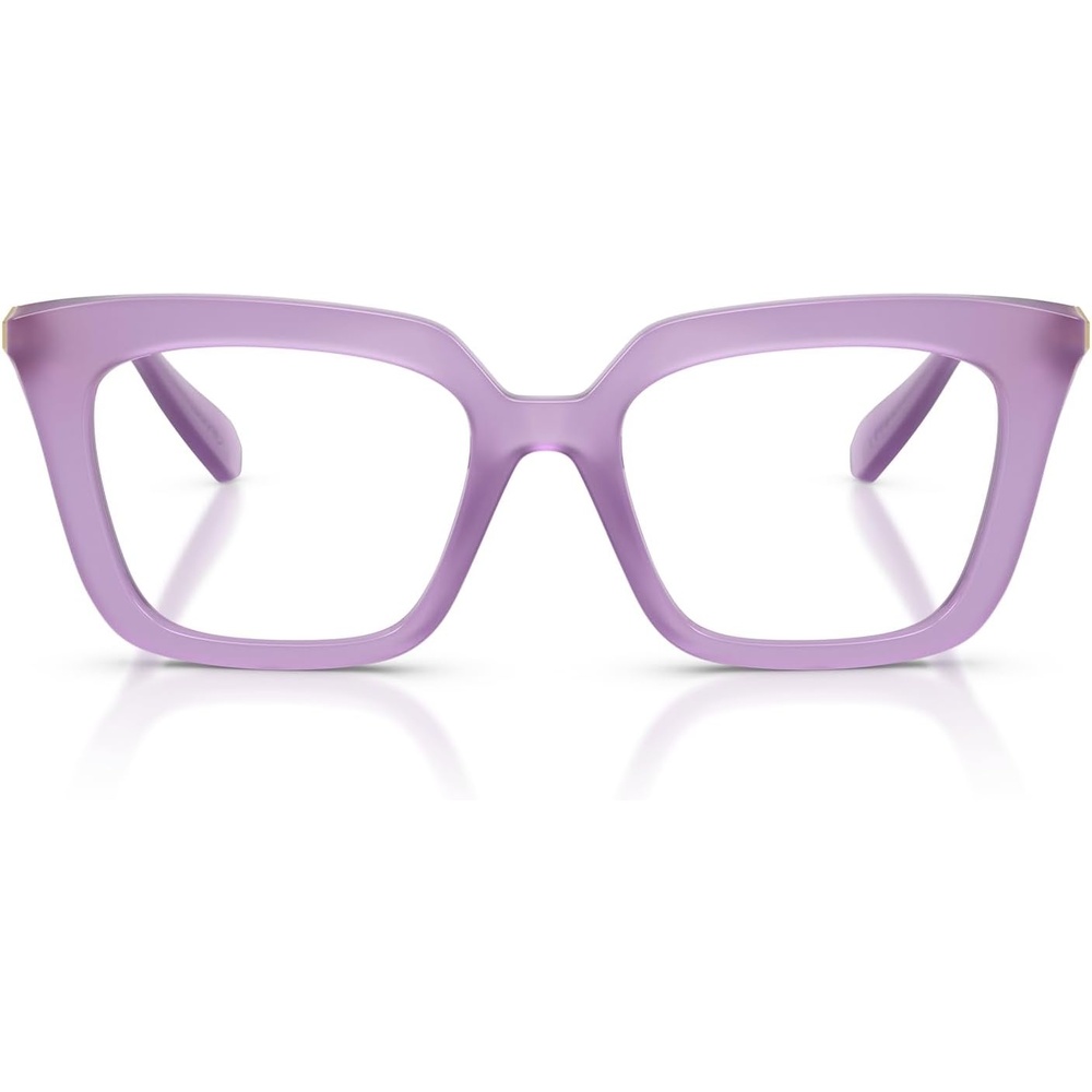 image:imageSwarovski womens Sk2043f Low Bridge Fit Square Prescription Eyewear FramesMilky LilacDemo Lens