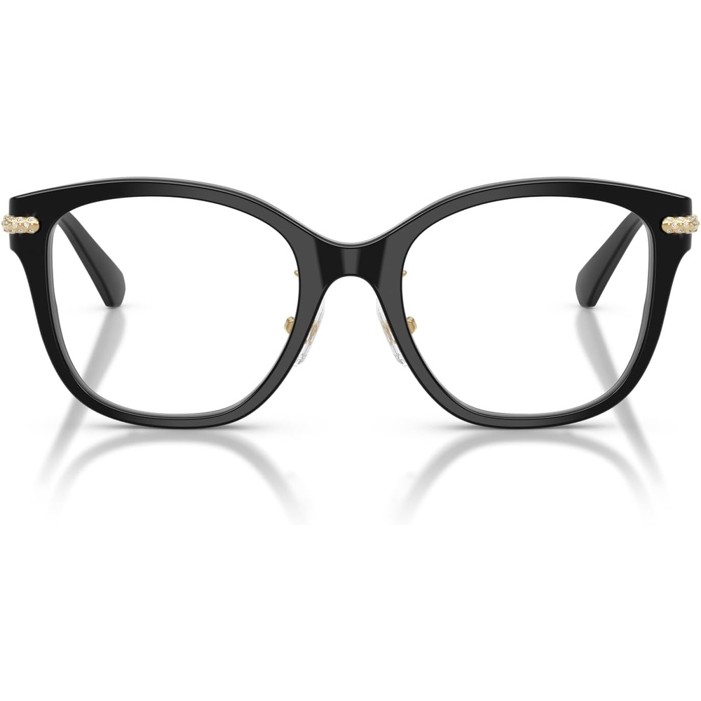 image:imageSwarovski womens Sk2044f Low Bridge Fit Square Prescription Eyewear FramesBlackDemo Lens