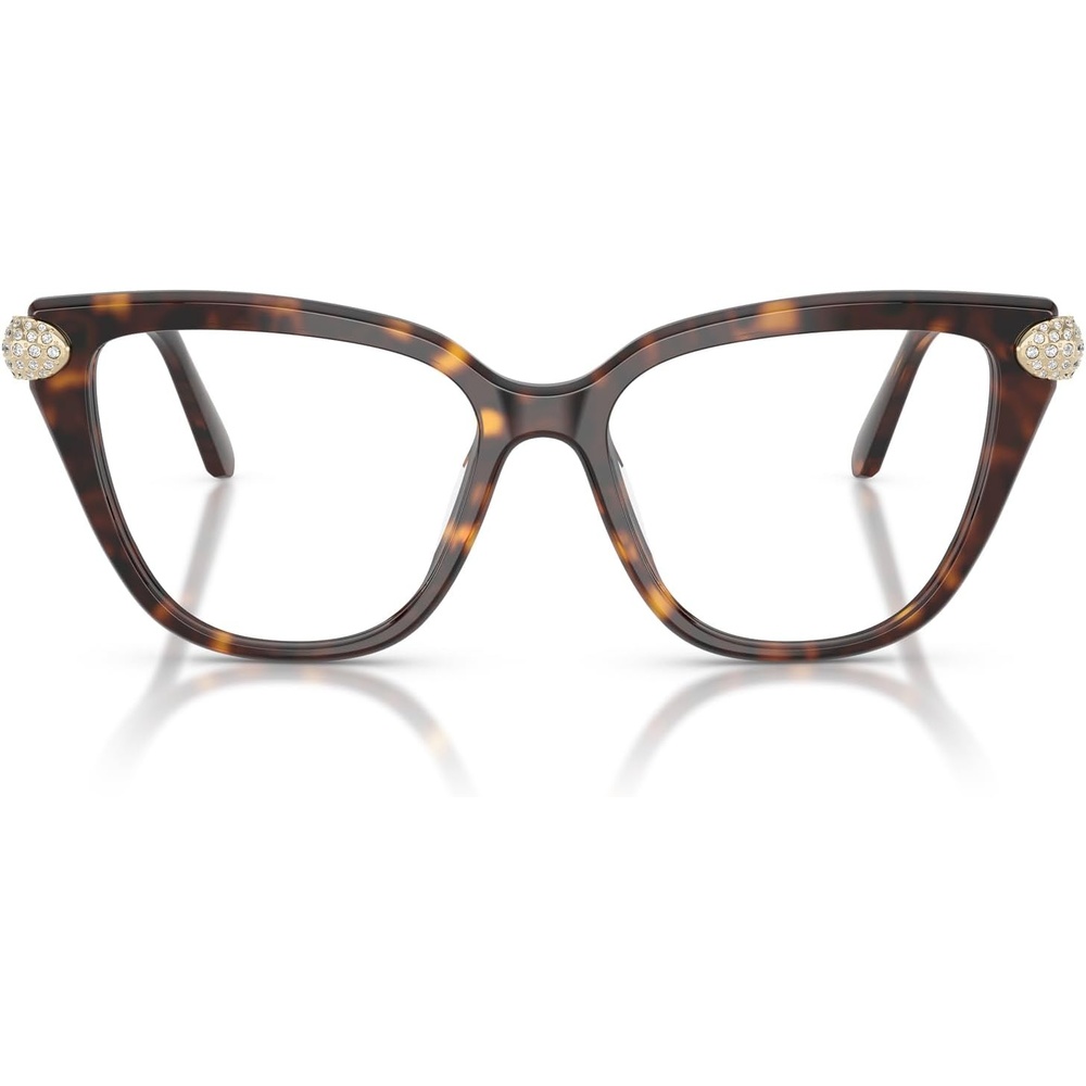 image:imageSwarovski womens Sk2045f Low Bridge Fit Cat Eye Prescription Eyewear FramesHavanaDemo Lens