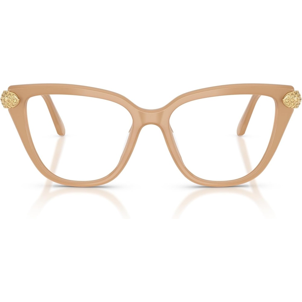 image:imageSwarovski womens Sk2045f Low Bridge Fit Cat Eye Prescription Eyewear FramesMilky BeigeDemo Lens