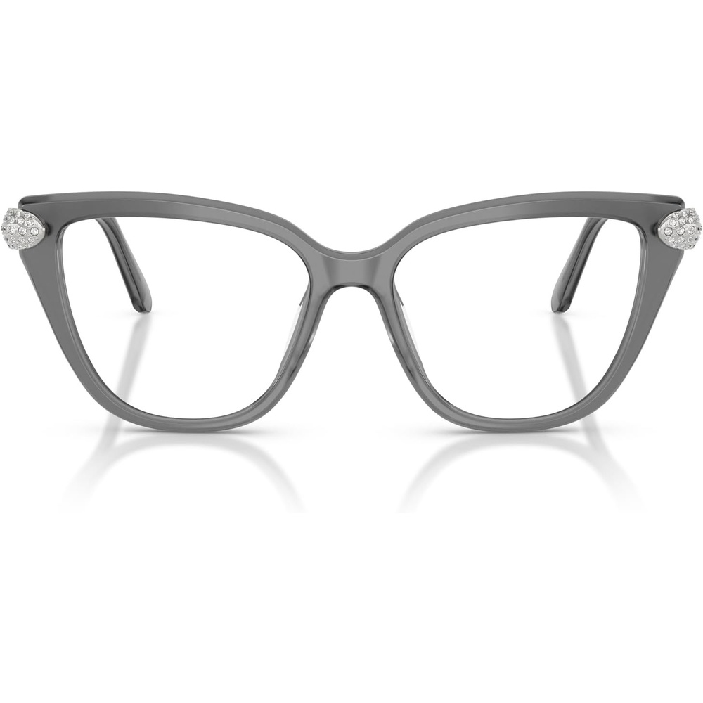 image:imageSwarovski womens Sk2045f Low Bridge Fit Cat Eye Prescription Eyewear FramesMilky GreyDemo Lens
