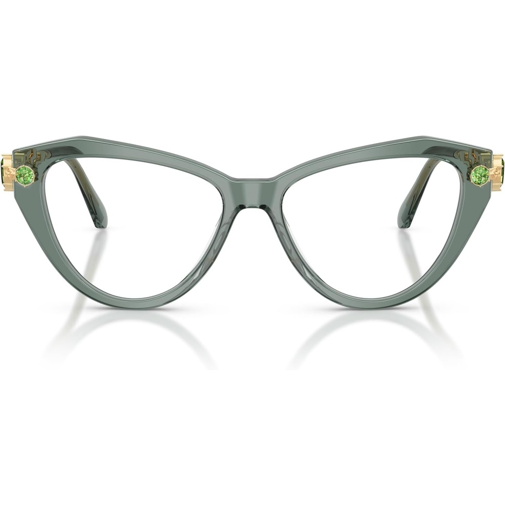 image:imageSwarovski womens Sk2047 Cat Eye Prescription Eyewear FramesTransparent GreenDemo Lens