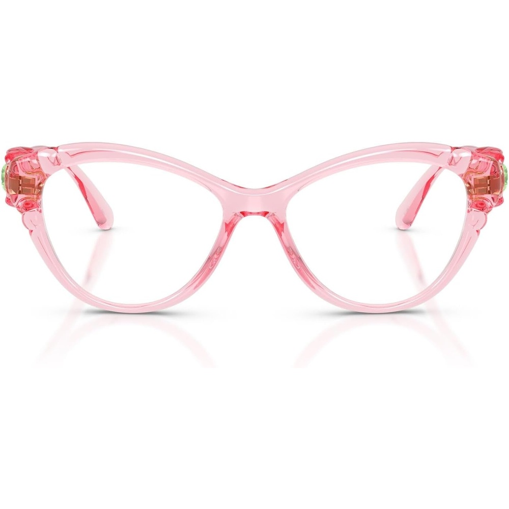 image:imageSwarovski womens Sk2057 Cat Eye Prescription Eyewear FramesTransparent PinkDemo Lens