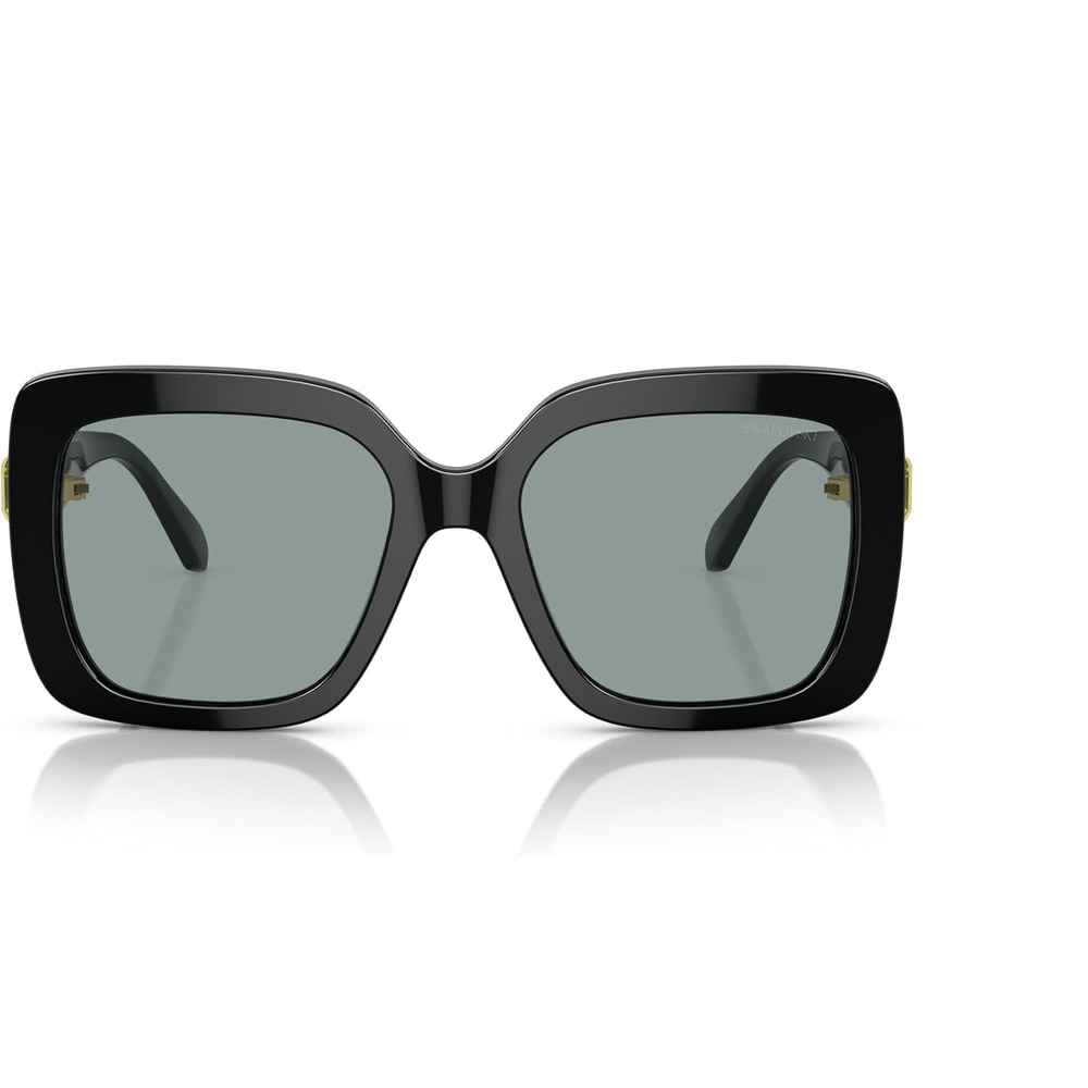 image:imageSwarovski womens Sk6001f Low Bridge Fit Square SunglassesBlackDark Grey