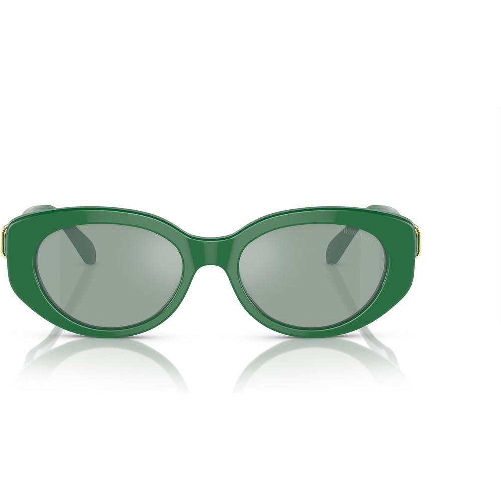 image:imageSwarovski womens Sk6002 Oval SunglassesDark GreenAzure Internal Mirrored Silver