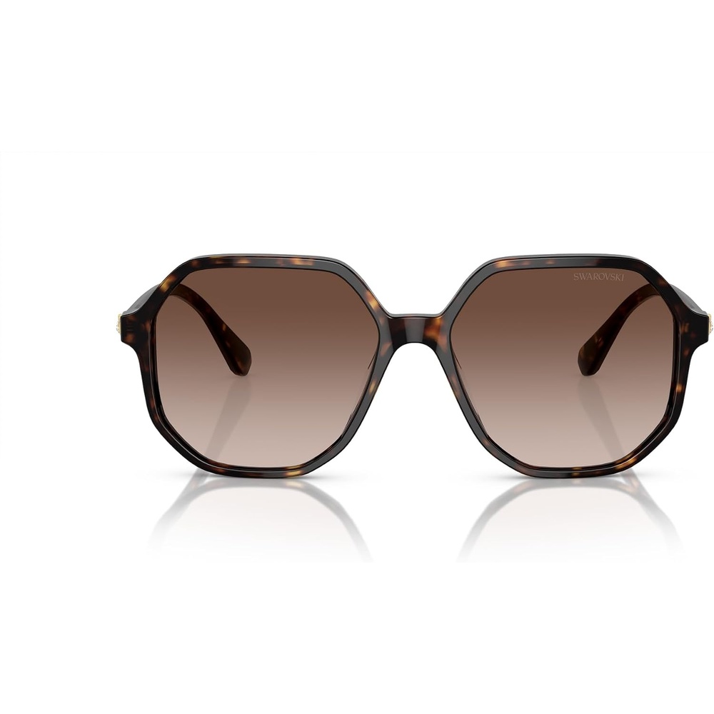 image:imageSwarovski womens Sk6003 Octagonal SunglassesHavanaBrown Gradient