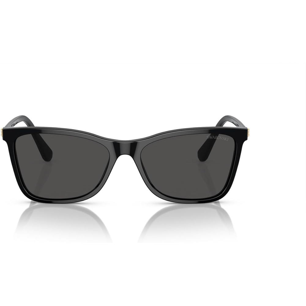 image:imageSwarovski womens Sk6004 Rectangular SunglassesBlackDark Grey