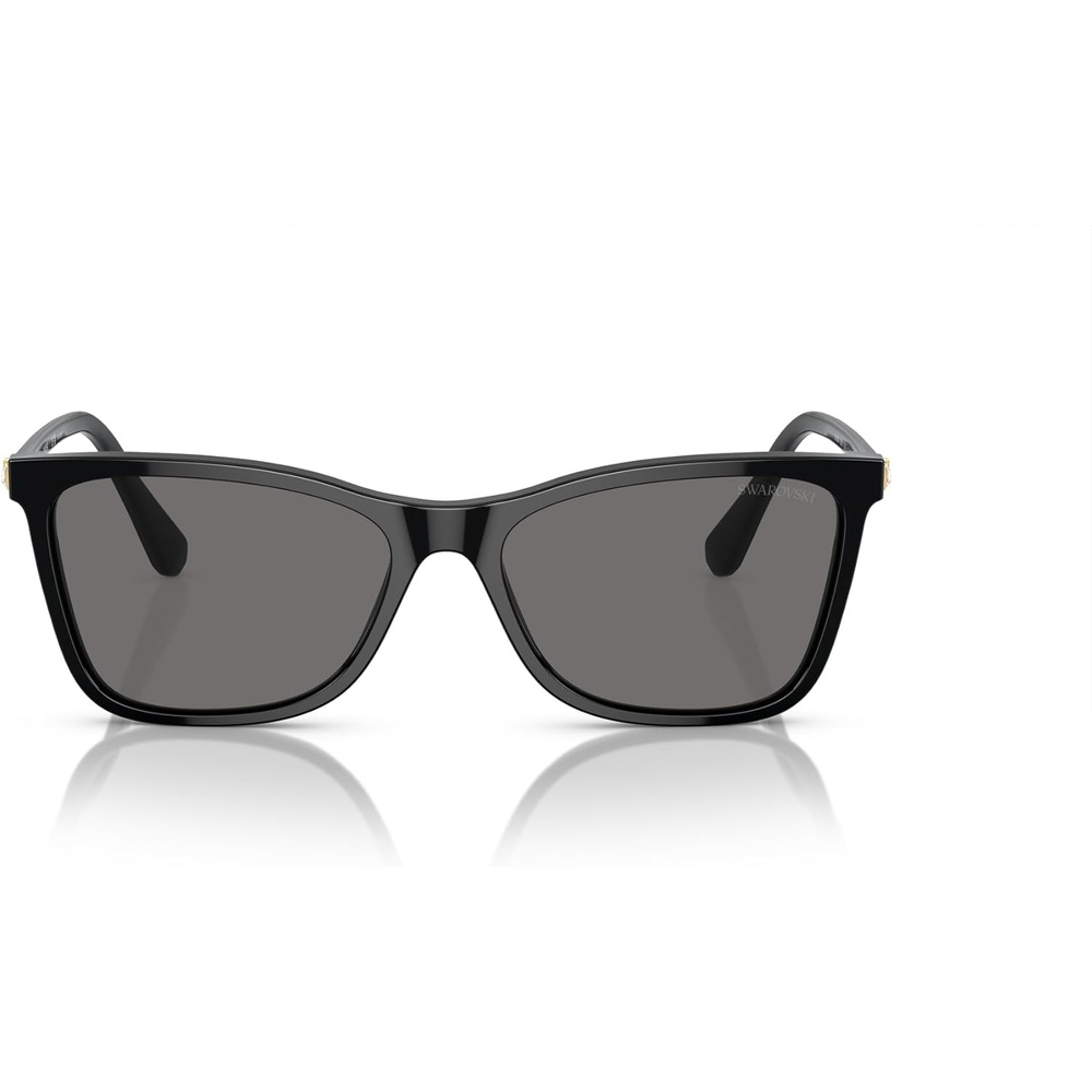 image:imageSwarovski womens Sk6004 Rectangular SunglassesBlackDark Grey Polarized