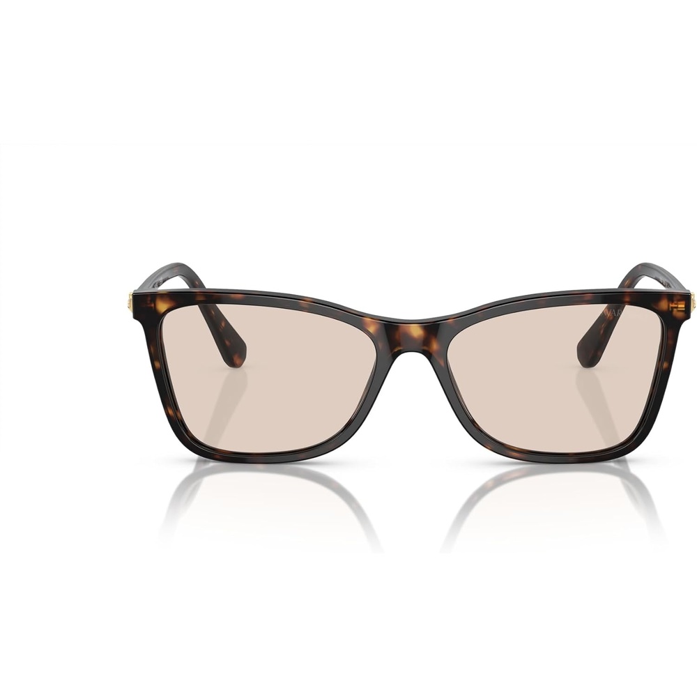 image:imageSwarovski womens Sk6004 Rectangular SunglassesDark HavanaPhotochromic Brown