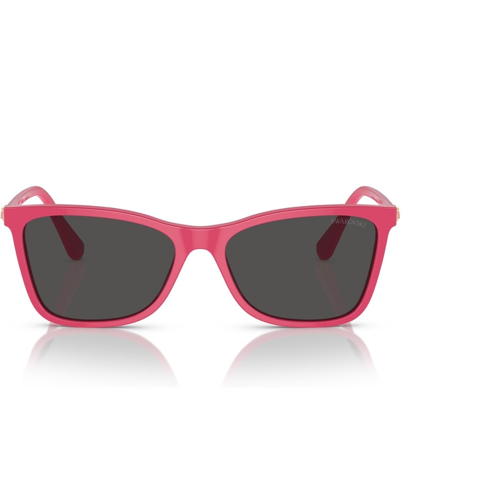 image:imageSwarovski womens Sk6004 Rectangular SunglassesFuchsiaDark Grey