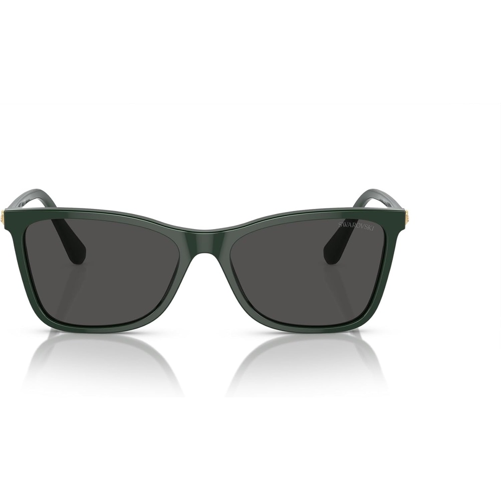 image:imageSwarovski womens Sk6004 Rectangular SunglassesGreen EmeraldDark Grey