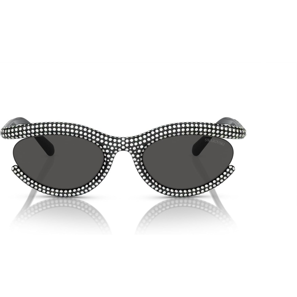 image:imageSwarovski womens Sk6006 Oval SunglassesBlackDark Grey