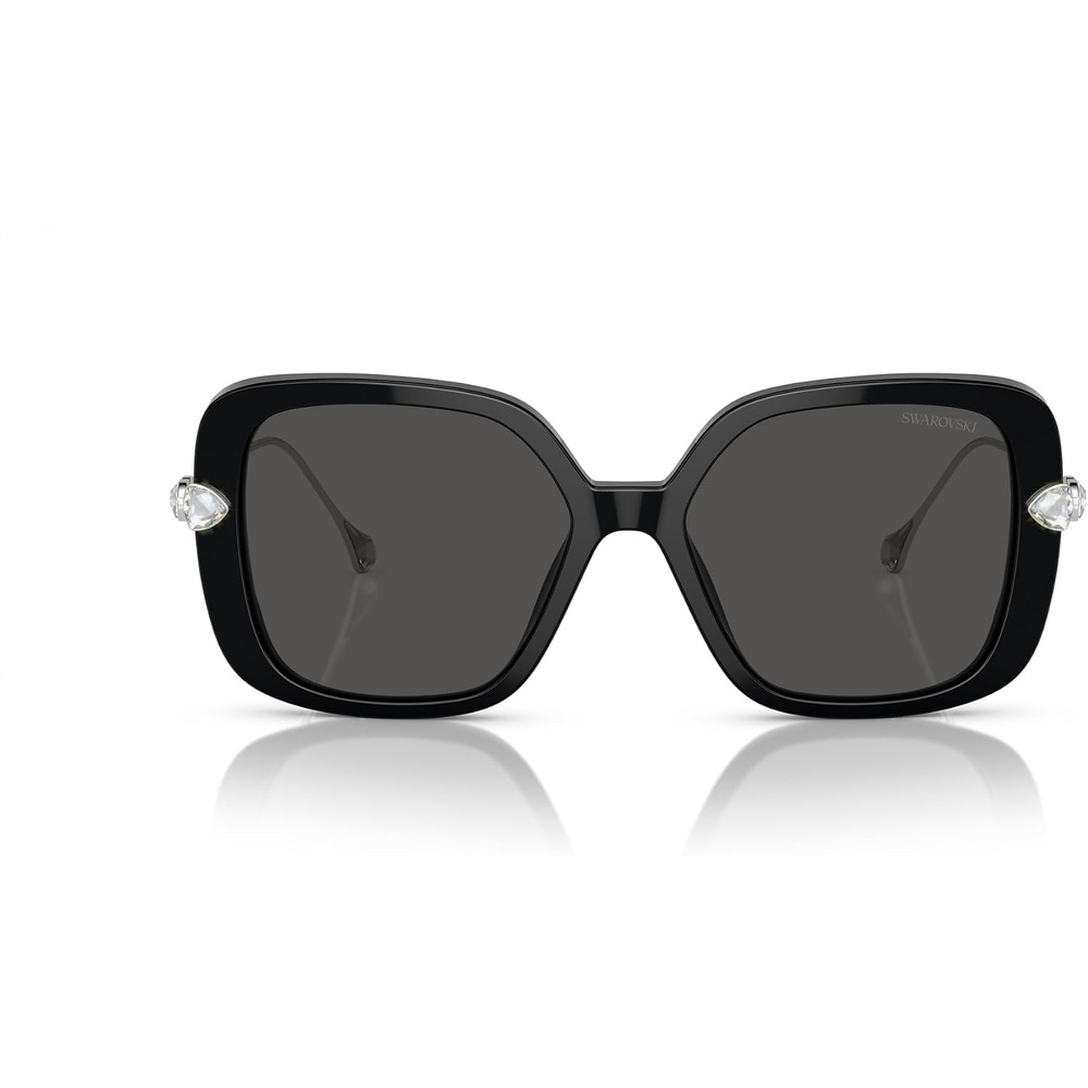image:imageSwarovski womens Sk6011 Square SunglassesBlackDark Grey
