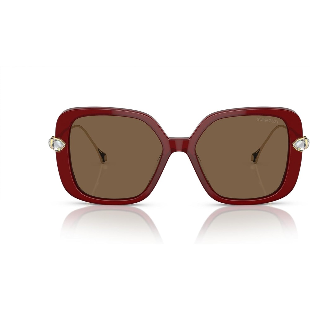 image:imageSwarovski womens Sk6011 Square SunglassesLight HavanaDark Brown