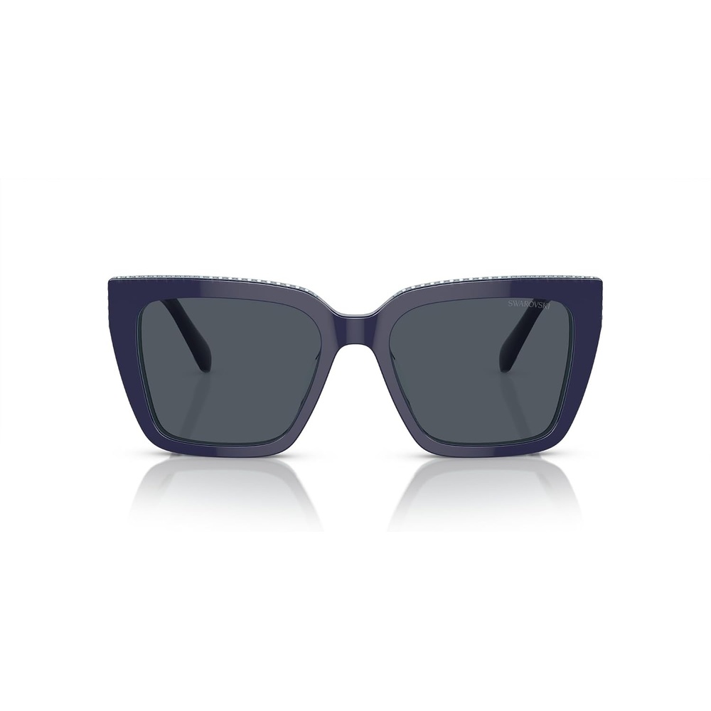 image:imageSwarovski womens Sk6013 Square SunglassesBlueDark Grey