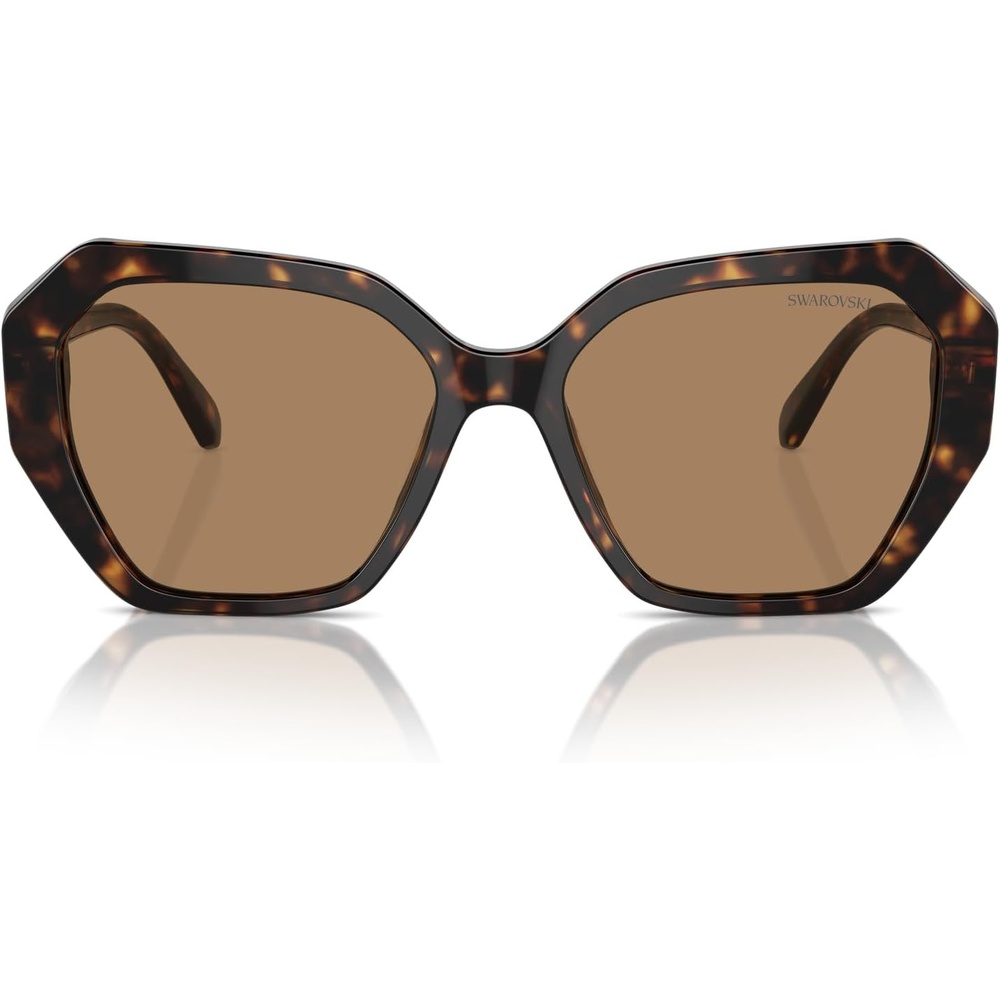 image:imageSwarovski womens Sk6017f Low Bridge Fit Cat Eye SunglassesPale GoldPhotochromic Beige to Brown