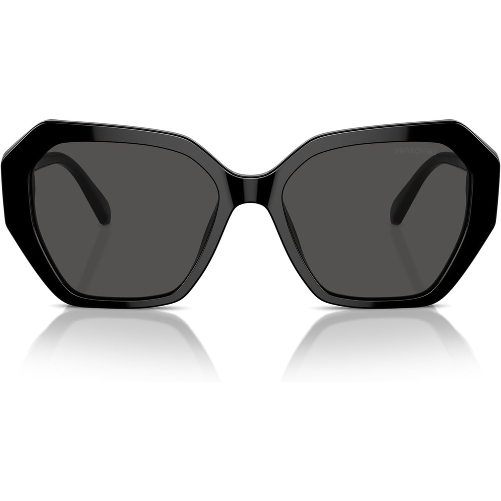image:imageSwarovski womens Sk6017f Low Bridge Fit Cat Eye SunglassesSilverDark Blue