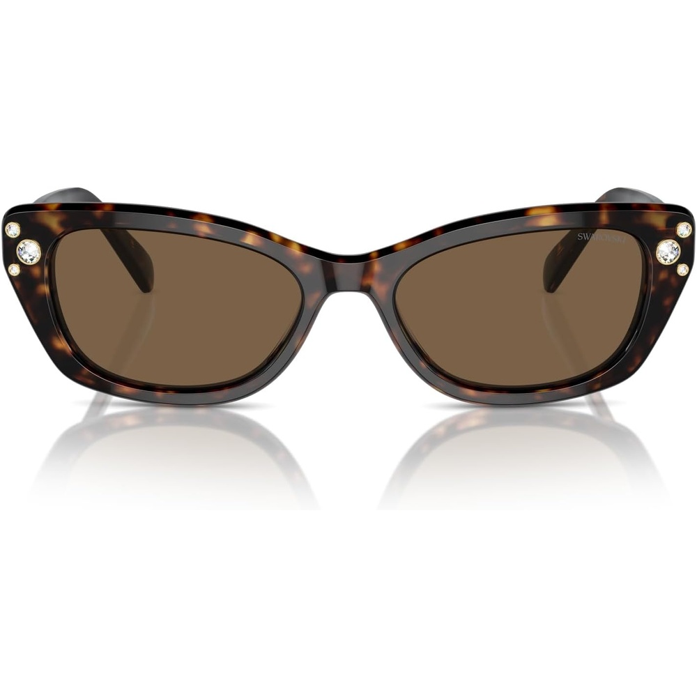 image:imageSwarovski womens Sk6019 Butterfly SunglassesMedium HavanaPolarized Brown Gradient