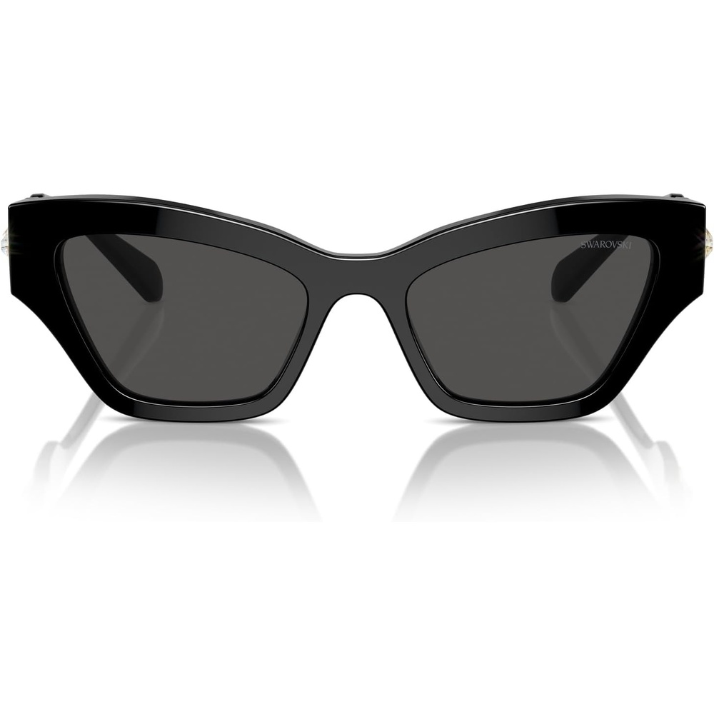 image:imageSwarovski womens Sk6021 Cat Eye SunglassesBlackDark Grey